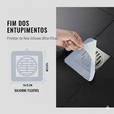Protetor De Ralo Silicone Anti Odor E Insetos