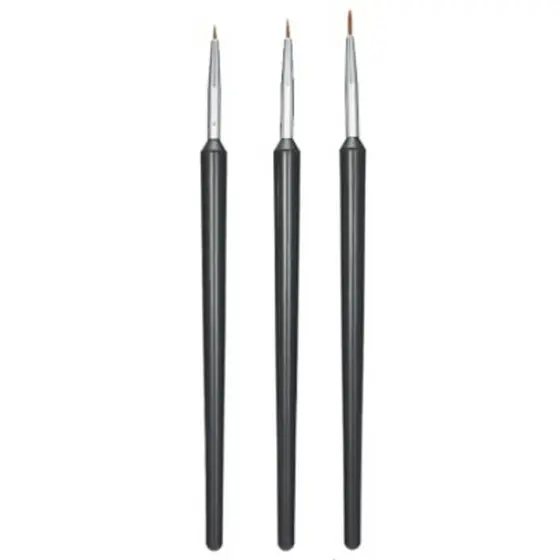 Kit 3 Pincéis para Decoração - Fan Nails