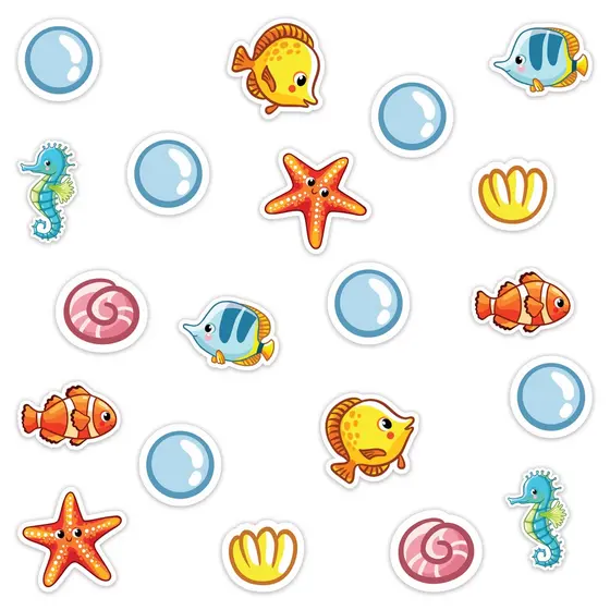 Adesivos Fundo do Mar Antiderrapante Piso de Banheiro 20un Modelos