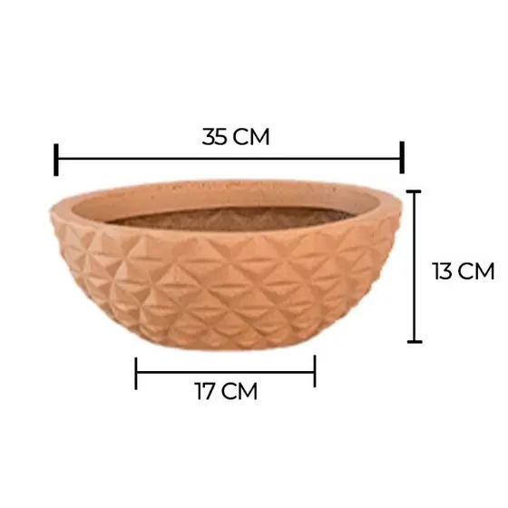 Vaso de Planta Decorativo Reciclável em Polietileno, Bacia Cód. A95
