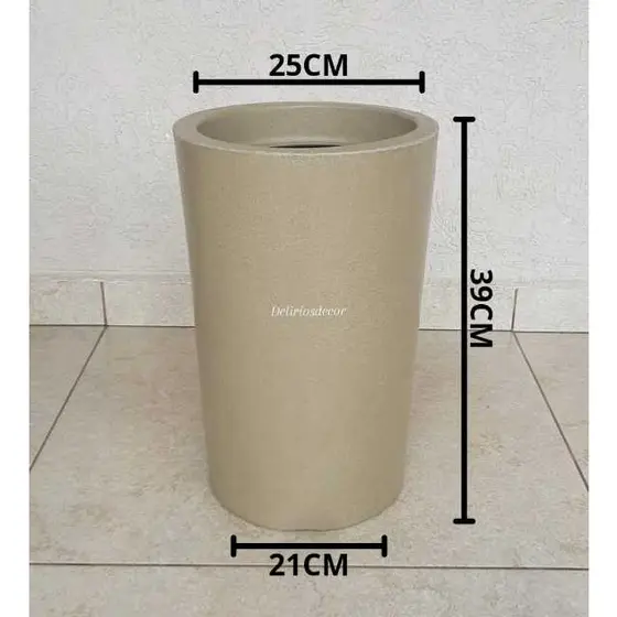 Vaso de Plantas e flores Decorativo Reciclável em Polietileno, Vaso Liso Codigo117