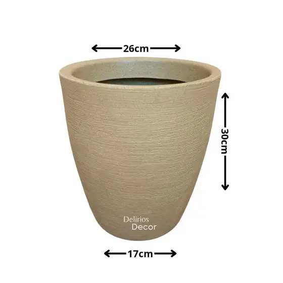 Vaso de Plantas e flores  Decorativo Reciclável em Polietileno, Coluna Redonda C50