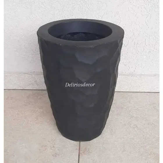 Vaso de Plantas e flores Decorativo em Polietileno, Coluna Pedra Luxo - Cód 128