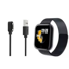 Cabo Carregador UBS Magnético 2 Pinos Para Smartewatch P70 / P80 / P90