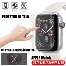 Pelicula Apple Watch Smartwatch Gel TRANSPARETE 3D Nano Curvada 38mm 40mm 41mm 42mm 44mm 45mm 49mm