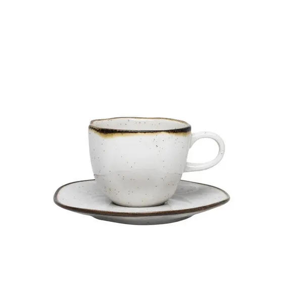 Uma Xícara De Chá 200ml Com Pires Porcelana Maresia Oxford
