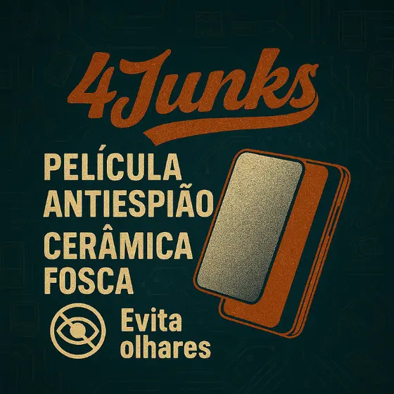 Película Cerâmica Fosca Privacidade iPhone 6/ 7/ 8/ XS/ XR/ 11/ 12/ 13/ 13Pro/ 14/ 15/ 15Pro Max