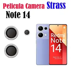 Película Câmera Diamante Strass Xiaomi Redmi Note 14 (3 Unidades) -  Lentes Colorido