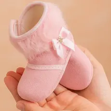Botinha Bebê Menina com Pelos Linda Quente Loja Da Fábrica Leleke Baby
