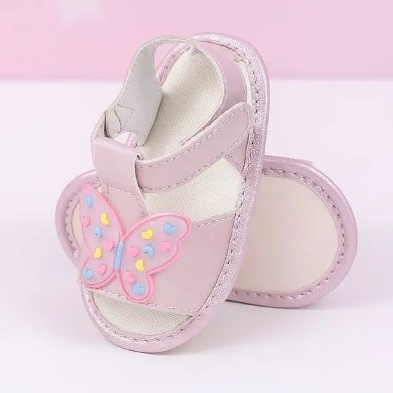 Sandália para Bebê Menina com Aplicação Emborrachada Conforto Garantido