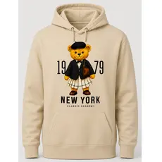 Moletom Feminino Casaco Feminino Canguru Blusa de Frio Feminina Moletom Peluciado Grosso do P ao GG com Estampa de Urso