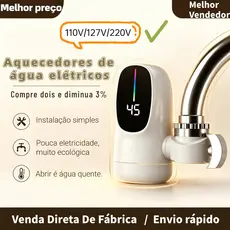 Excelente 3000W Instantâneo Elétrico Aquecedor De Água Quente Torneira Display Digital Para De Banheiro