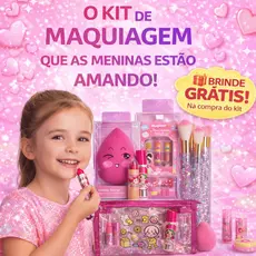 Kit Maquiagem infantil kawaii menina criança fofa presente