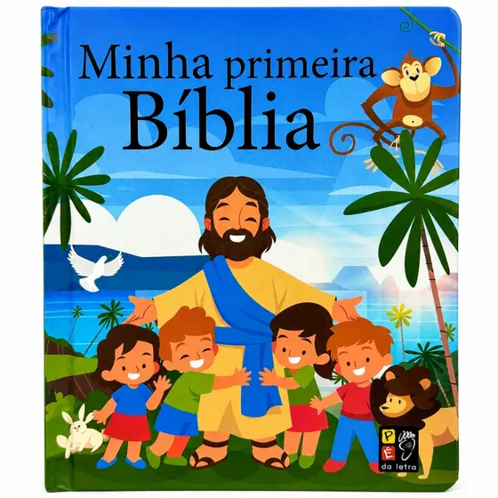 Minha Primeira Bíblia Infantil Acolchoada Cartonada para Bebes e Crianças Cristão Evangelizar