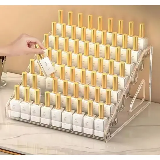 Organizador Acrílico Escada 7 Andares para Cosméticos