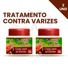 2 Creme para Pernas Castanha Índia Alívio de Dores e Cansaço 240g
