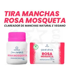 Kit Pomada Clareadora + Sabonete em Barra  rosa mosqueta Tira Manchas A Solução para  Pele Impecável