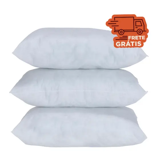 3 Travesseiro de silicone fibras 100% mista siliconizada
