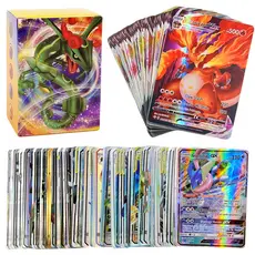 20/50/100pcs Cartão Charizard Pikachu Raro Charizard Vmax Cartões Comerciais Inglês