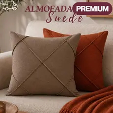 Kit Par de Capas para Almofada Decorativas 02 Unidades Suede Drapeada