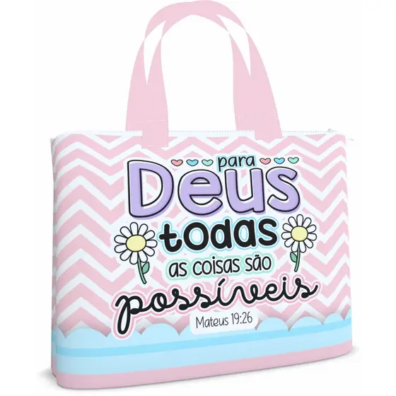 Bolsinha Porta Bíblia_Necessaire_30x20_Versículo Bíblico