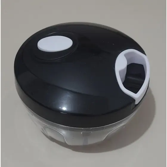 Triturador Multi Processador Para Temperos Alho e Ervas 500ml Tampa Preta