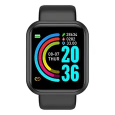 Relógio Inteligente Smartwatch Y68 D20 Masculino Feminino Eletrônico Pulseira de Fitness Dispertador Monitor Sono