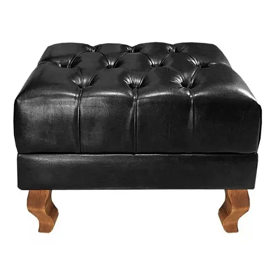 Puff Banqueta Capitonê Chesterfield Apoio Para Os Pés