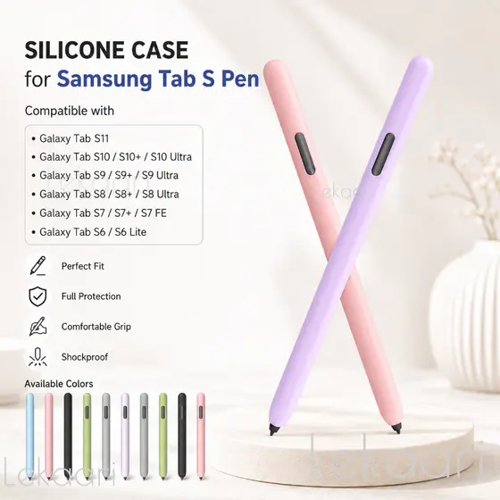 Capa Para Samsung Galaxy SPen Tab S11 S10 S9 S8 S7 FE Plus Ultra S6 Lite De Caneta De Silicone Macio Antiderrapante Tabl