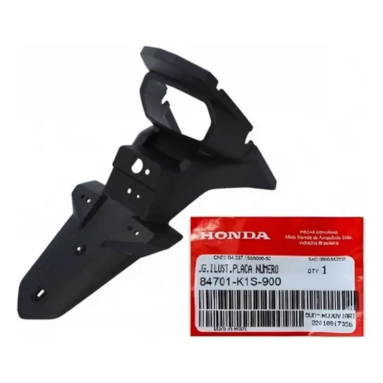Paralama Suporte Placa Moto Nxr Bros 160 Xre 190 2025/ed Original Honda