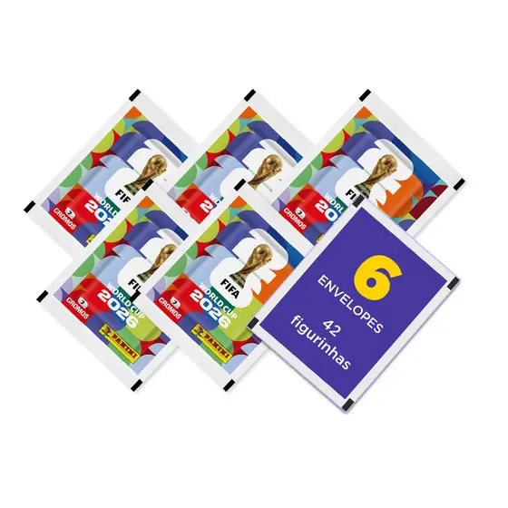 6 Envelopes (42 Figurinhas) Copa do Mundo 2026 - Oficial Panini