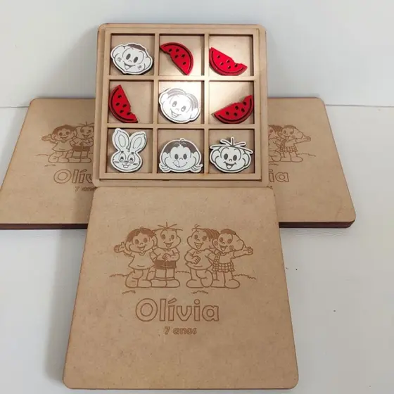 Kit 10/20/30 Jogo da Velha Personalizado na Caixinha Personalizada Mdf | Lembrancinha Criativa