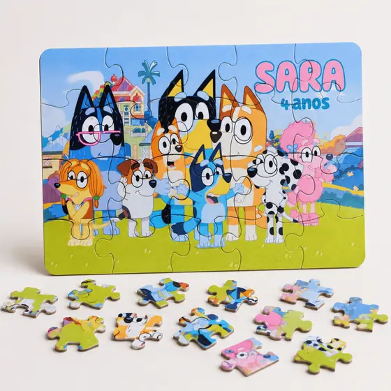Kit 15 Quebra Cabeça Personalizado Em MDF 20 Peças Para Lembrancinhas Aniversário Infantil