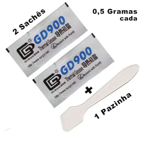 2 Sachês de Pasta Térmica GD900 0,5 gramas