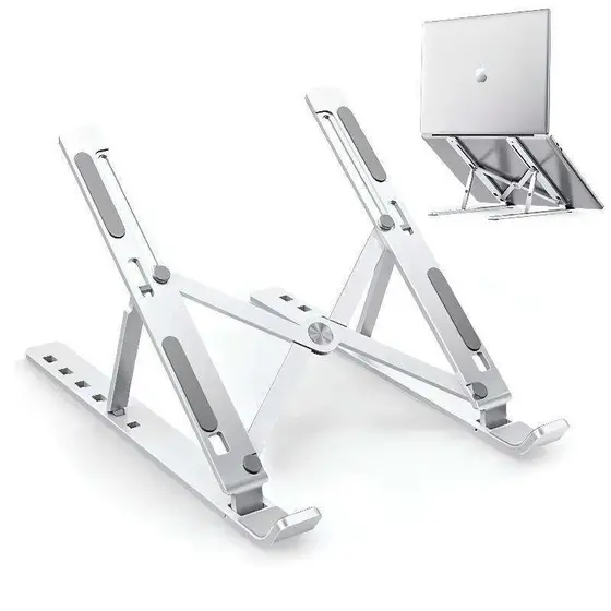 Laptop Suporte Base Notebook Tablet Alumínio Dobrável Portátil