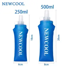 NEWCOOL 250ml ou 500ml Garrafa De Água Dobrável De Silicone Macio Ar Livre Esporte Viajar Correndo Hidratação