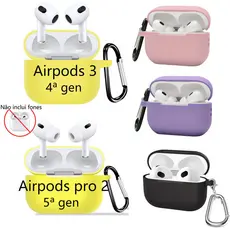 Capa Silicone Protetora para fone apple AirPods 3/pro2（sem fone）