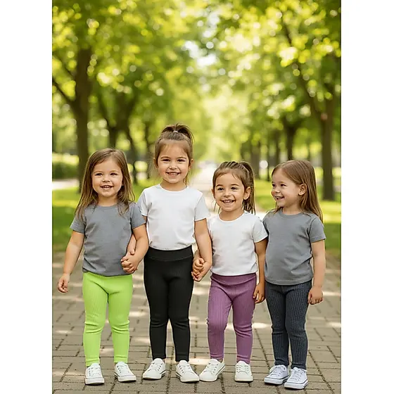 KIT 04 CALÇAS INFANTIL FEMININA CALÇA INFANTIL MENINAS CALÇA INFANTIL ESCOLA BRINCADEIRA PASSEIO