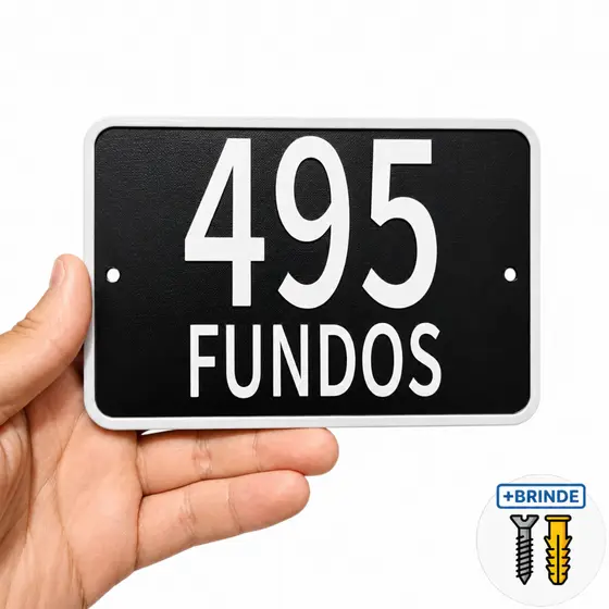 Placa de Endereço Personalizada 11x15cm Casa, Loja, Empresa, Condominio, Residencial