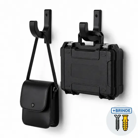 Kit Ganchos de Parede Reforçado - Suporte p/ Escada Bike Ferramentas Bolsas etc