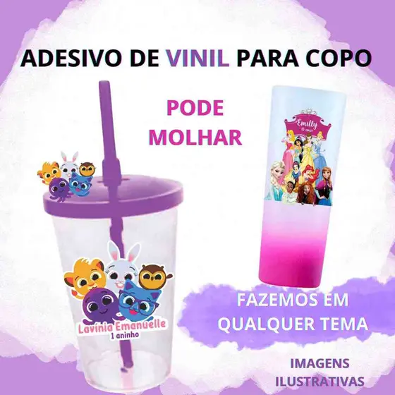 Adesivos para copos - adesivo de vinil personalizado para copos