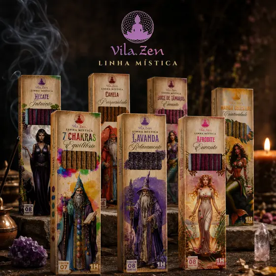 Incenso Vila Zen - Linha Mística - 100% Natural