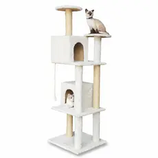 Arranhador para Gatos Torre Toca Casa Grande 4 Andares Luxo Cama Poste Sisal Brinquedo