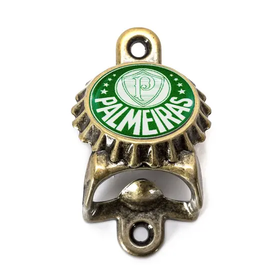 Abridor de Garrafa Cerveja Tampa Parede Ouro Velho Personalizado Time Futebol + Parafusos