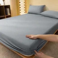 Lençol Casal 400 Fios Micropercal Jogo De Cama 3 peças Com Detalhe Em Ponto Palito