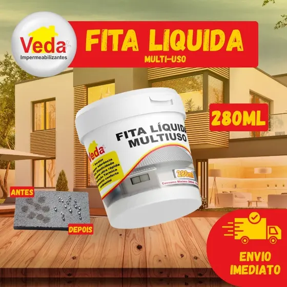 Impermeabilizante invisível liquido 280 Ml Fita liquida multiuso, Box Pia Ralo Trinca Telha Vaso
