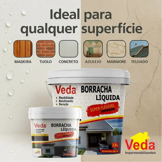 SUPER BORRACHA LÍQUIDA 100 % IMPERMEÁVEL mais Flexivel , retem a caloria e deixa seu lar com