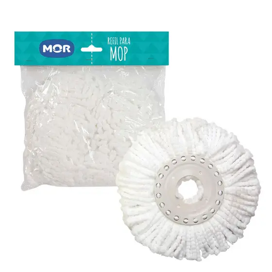 1 Refil Esfregão MOP Limpeza Prática MOR