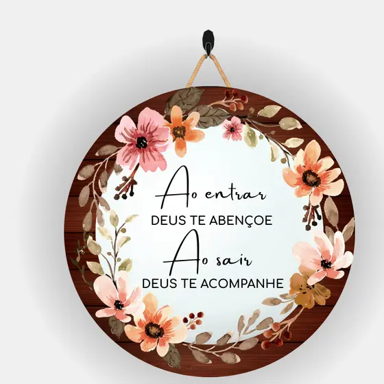 Lançamento Enfeite Porta Entrada Em Mdf Casa Decoração Coleção Frases.