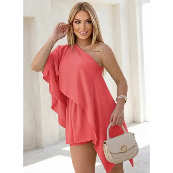 Conjunto Feminino 3 Peças Duna Short Saia Capa Boho e Top Confortável Dia a Dia